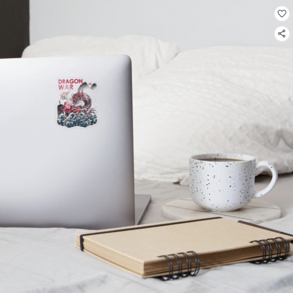 Dragon's Rage on Laptop Sticker.